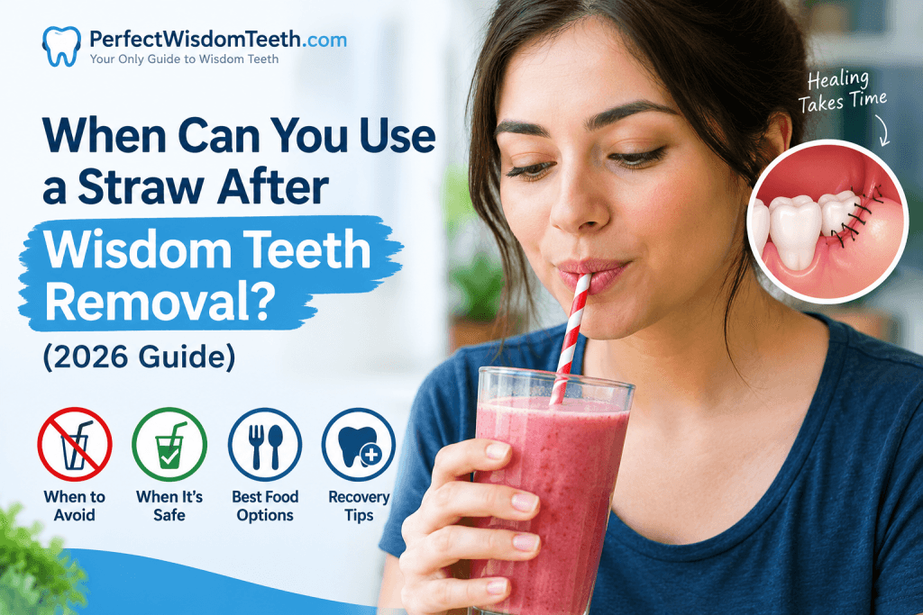 When can you use a straw after wisdom teeth removal? Dental recovery guide featured image.