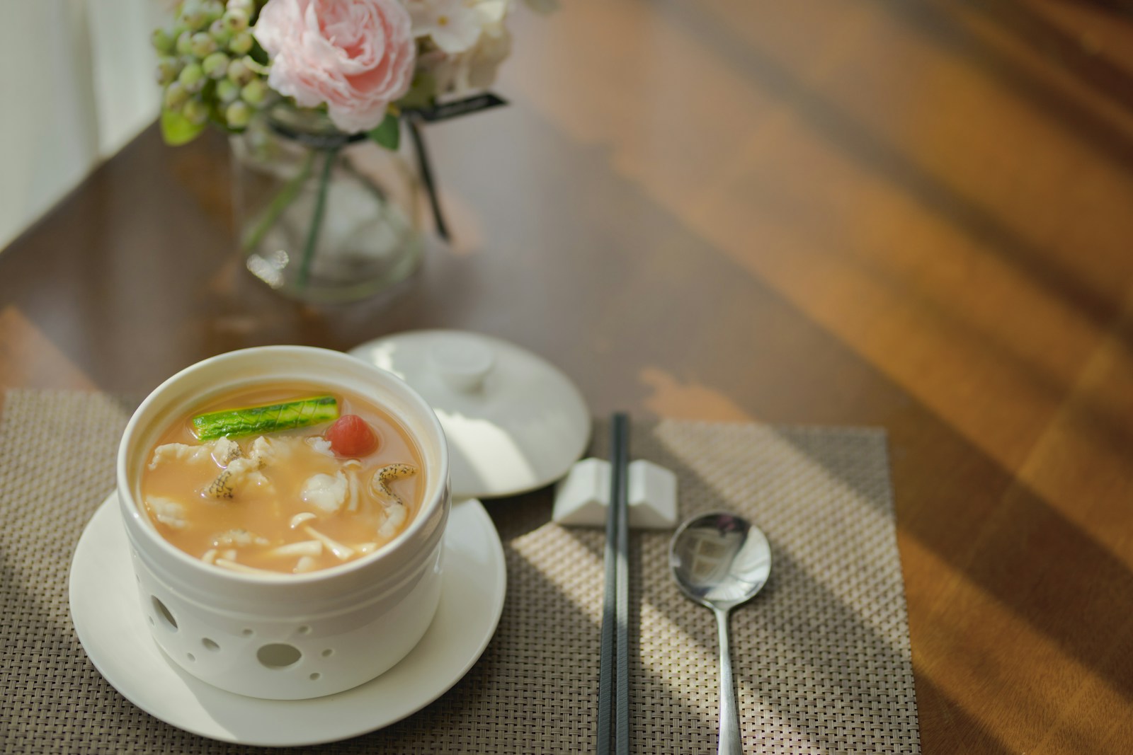 A bowl of soup as a soft meal idea after wisdom teeth removal